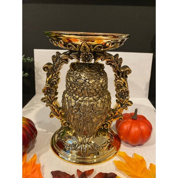 Bath & Body Works Ornate Owl Pedestal Candle Holder -New - Picture 6 of 12